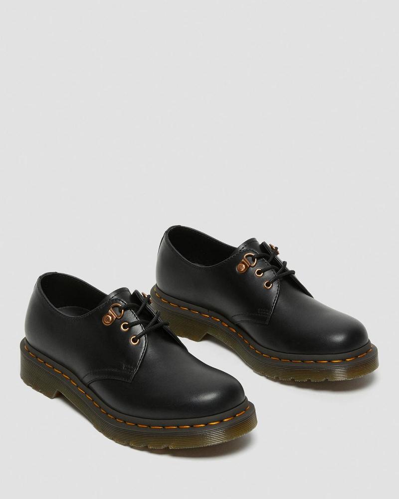 Zapatos Oxford Dr Martens 1461 Rose Gold Hardware Cuero Mujer Negros | MX 427WNB